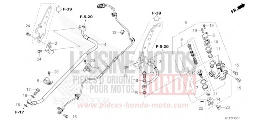 REAR BRAKE MASTER CYLINDER (CRF250LA/LRA,300LA/LRA) CRF300LAP de 2023